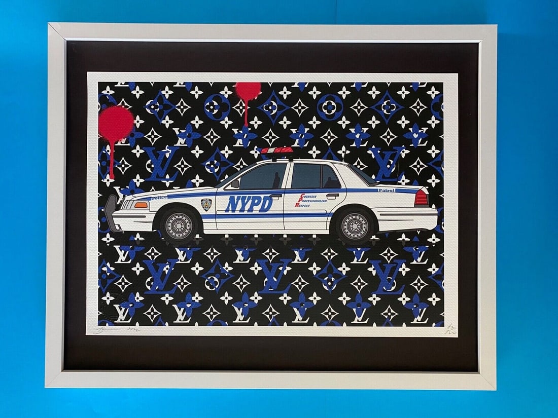 Death NYC LG Framed 16x20in Pop Art Original Certified / NYPD Louis Vuitton 1: Title: Death NYC LG Framed 16x20in Pop Art Original Certified / NYPD Louis Vuitton 1 Description: Up for Sale this Beautiful and Scarce Print by Pop Art Graffiti Master Artist Death NYC Hand Signed in