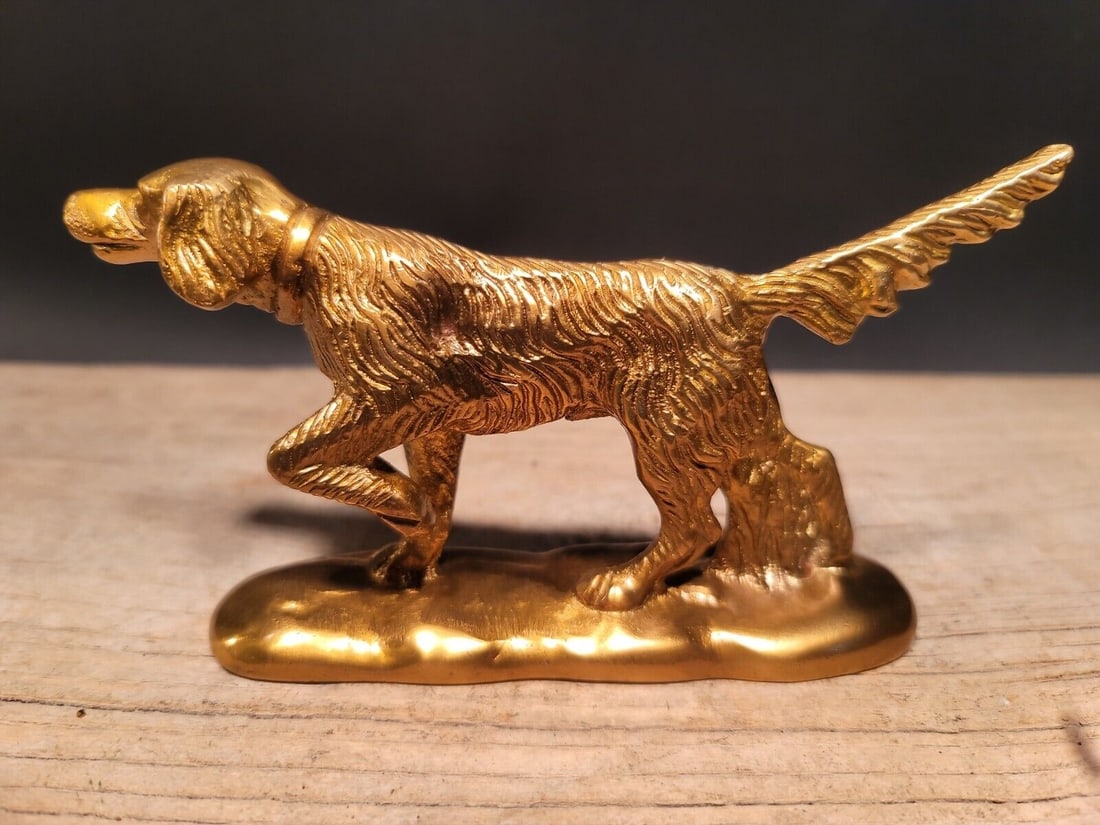 6" Brass English Setter Dog Statue (1 of 12)