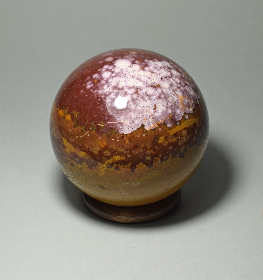 Outstanding 8.5 cm Polished Ocean Jasper sphere (1 of 6)