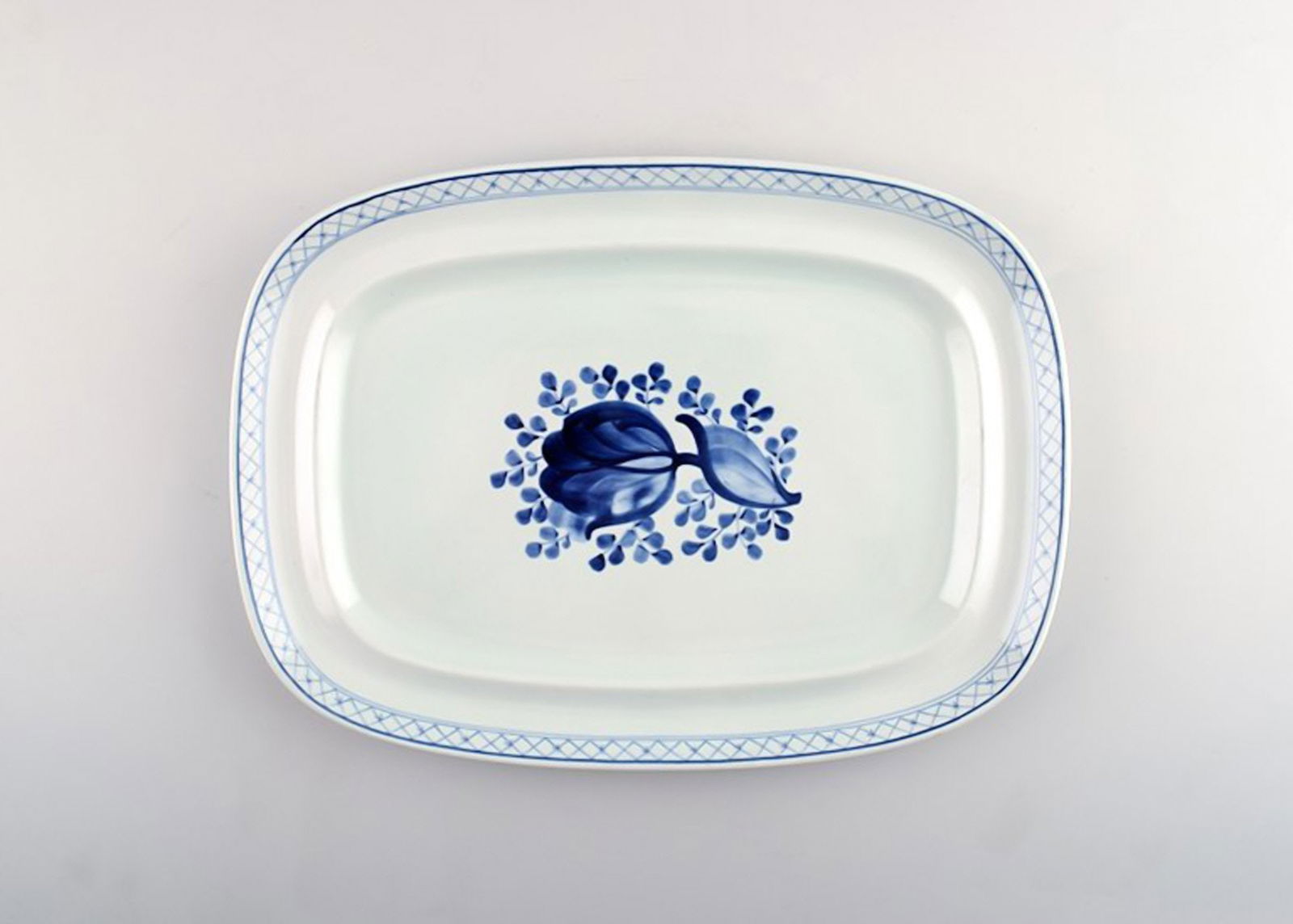 Squared Tranquebar Rare Dish From Royal Copenhagen / Aluminia. Decoration Number 11/2863. (1 of 1)