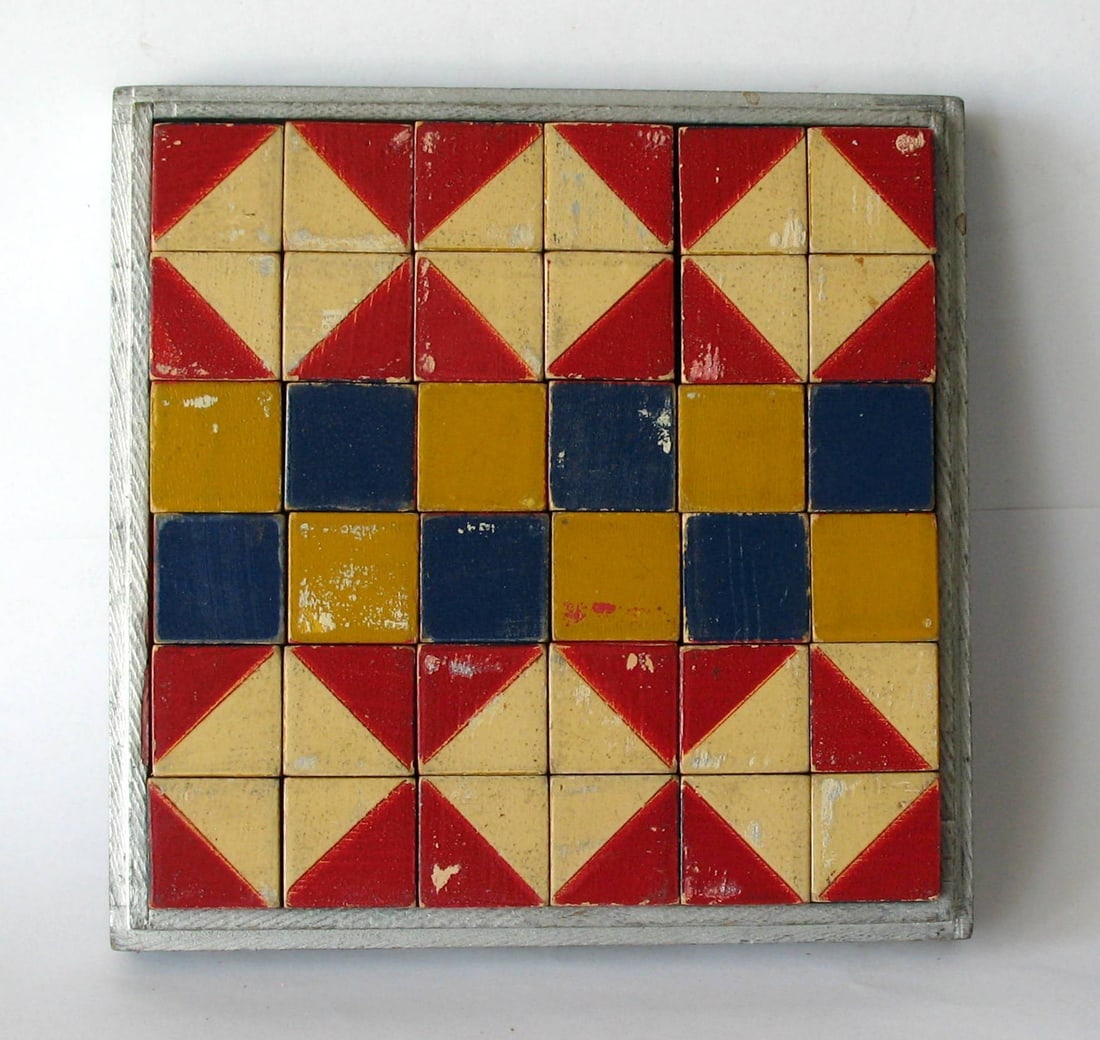 Antique set of Child's toy blocks. (1 of 3)
