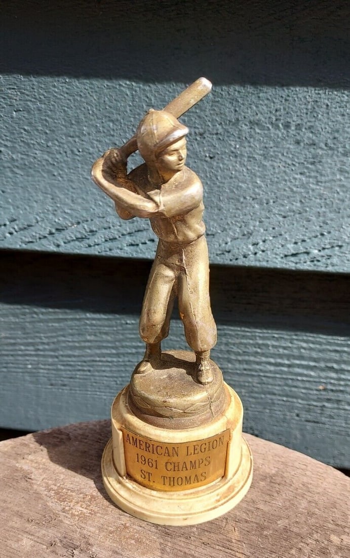 Baseball Trophy 1961 St. Thomas American Legion 5" (1 of 2)