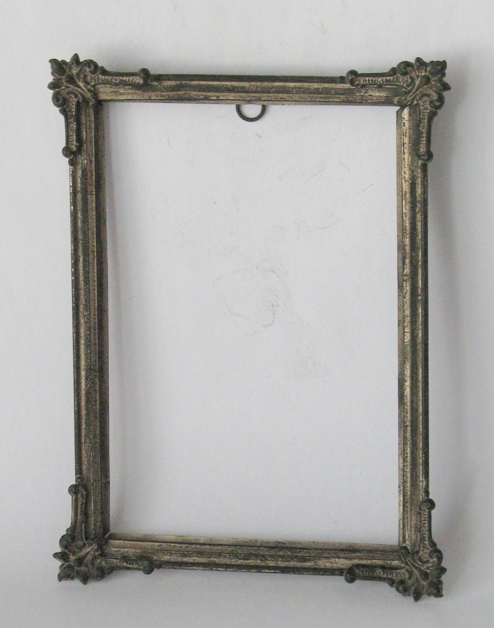 Antique Victorian Small Size Tin Picture Frame. Auction