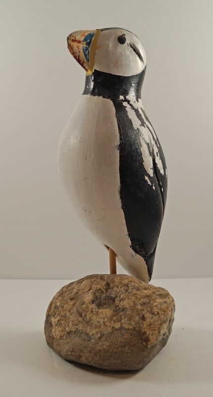 Egg Rock Island Maine Puffin Wooden Carved Decoy (1 of 7)