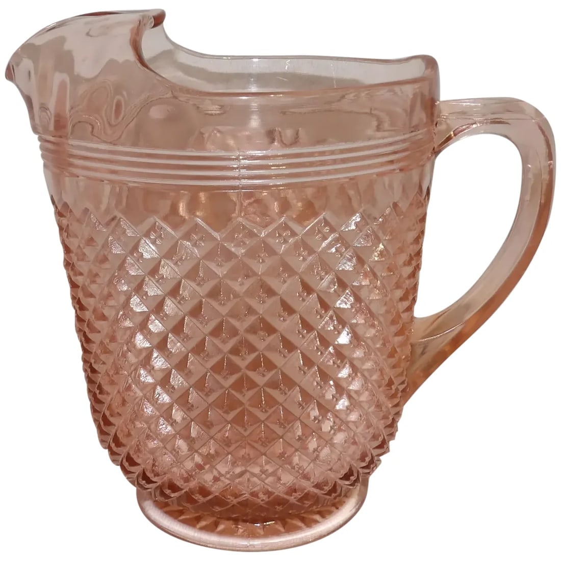 Vintage Depression Glass Miss America Pink Ice Lip Pitcher by Anchor Hocking (1 of 8)