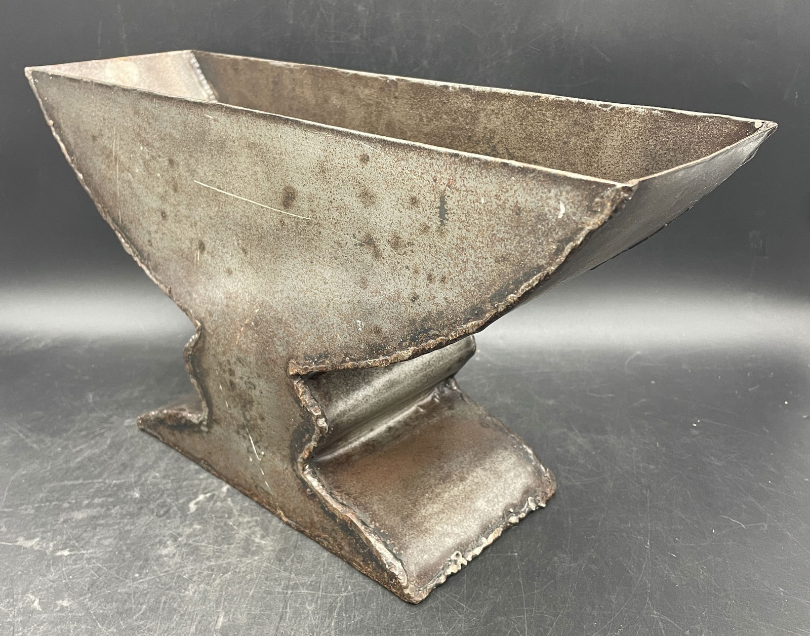 Hand Forged Steel Brutalist Centerpiece Console Vessel (1 of 8)