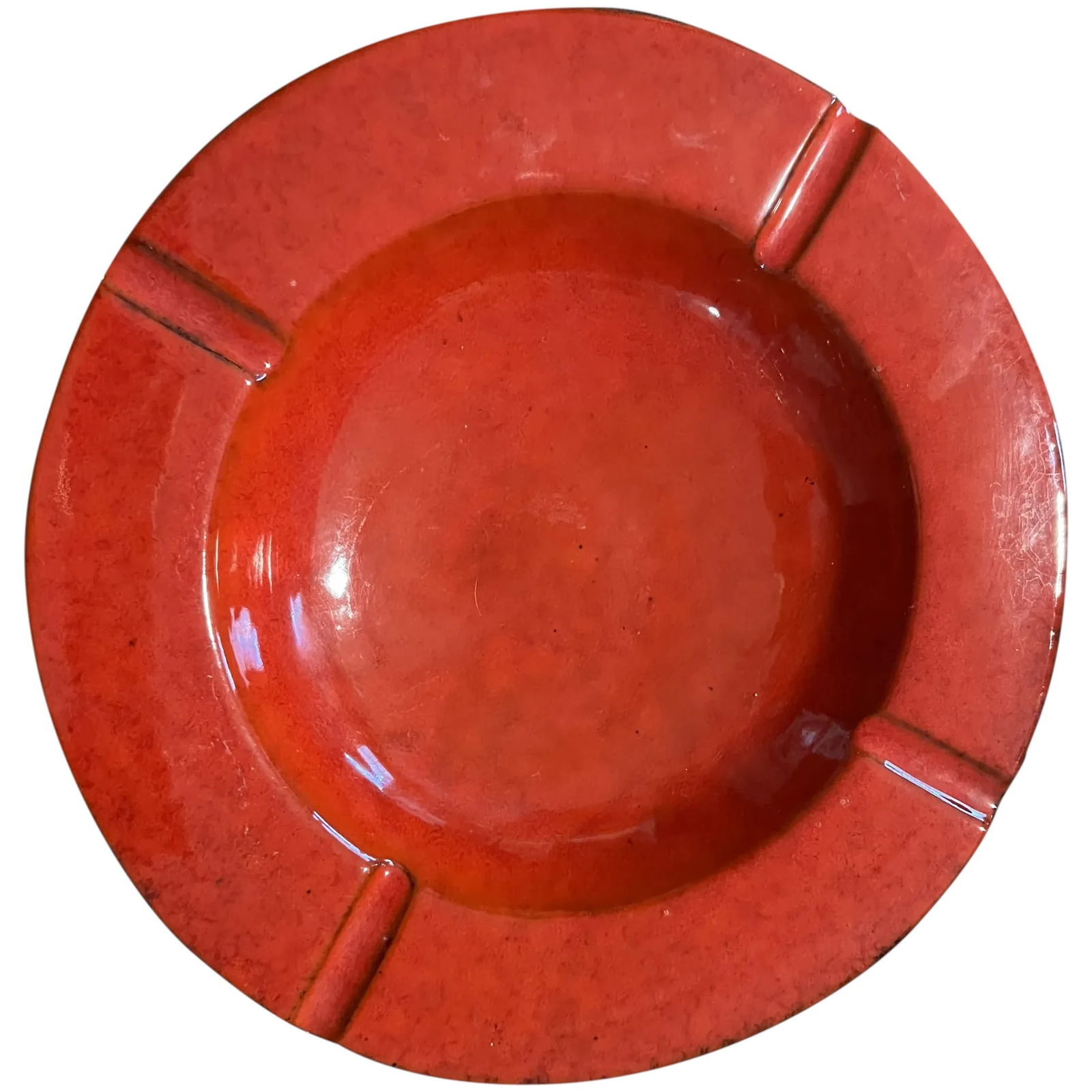 Vintage PV Italy Large Red Italian Mid-Century Ashtray (1 of 9)