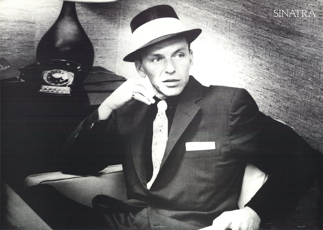 Artist Unknown - Frank Sinatra - Offset Lithograph 19.75" x 27.5" (1 of 3)