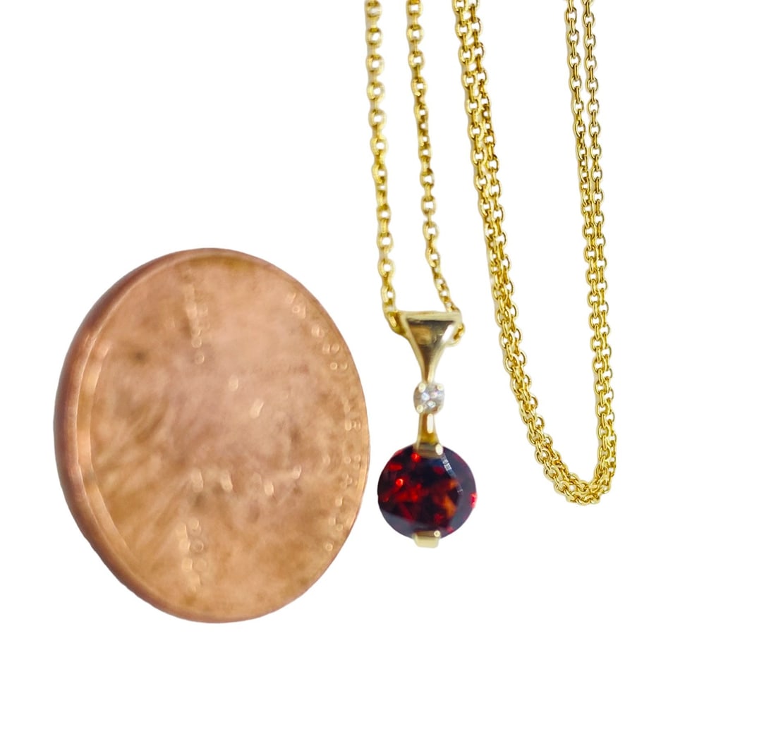 14k garnet diamond necklace (1 of 6)