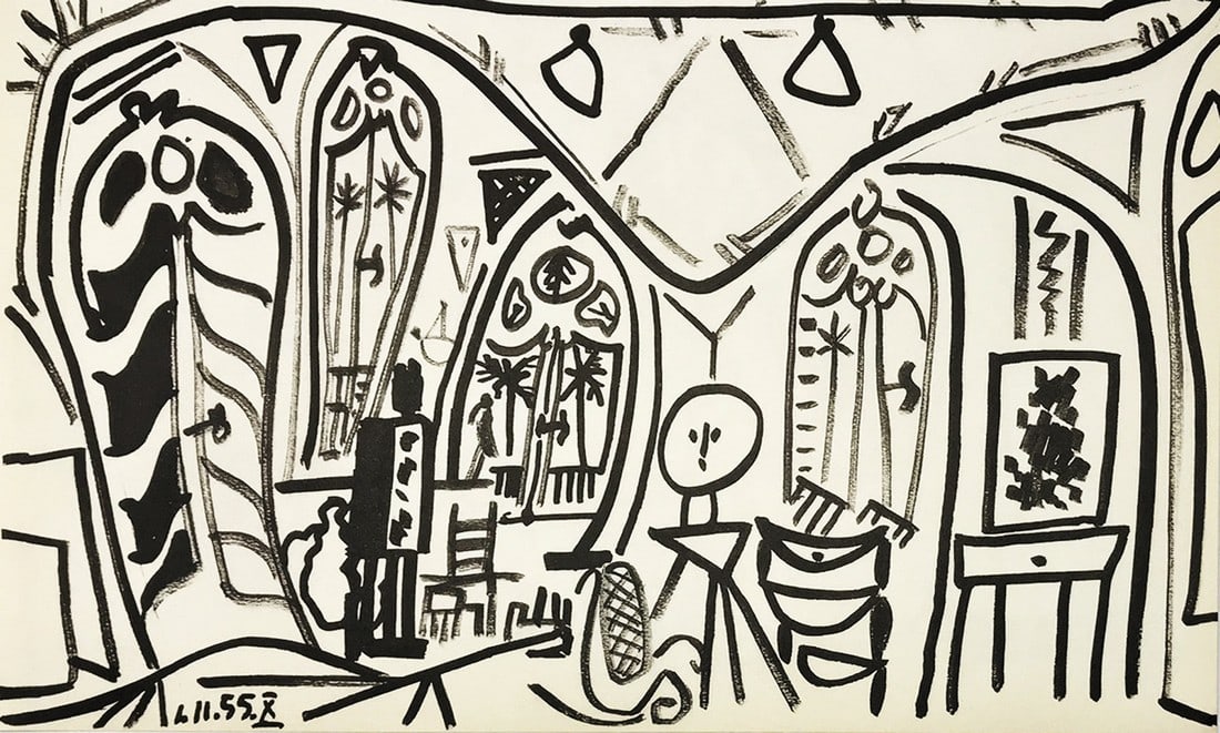 Picasso Sketchbook Lithograph 10, dated 1/11/1955 (1 of 1)