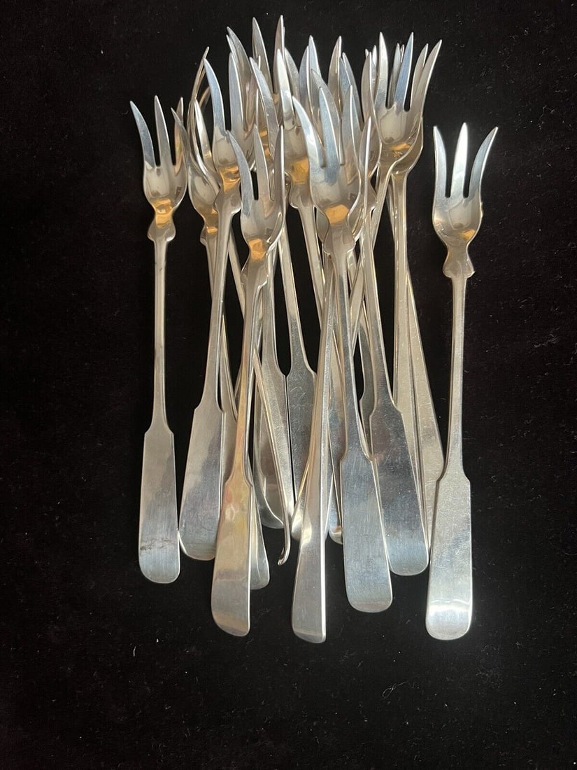 1 Porter Blanchard Hand Made Sterling Cocktail Fork Multiples Pristine: 6'' many available....perfect Reserve: $29.00 Shipping: Domestic: Free shipping to anywhere within the contiguous U.S. International: Foreign shipping rates are determined by destination. Internationa