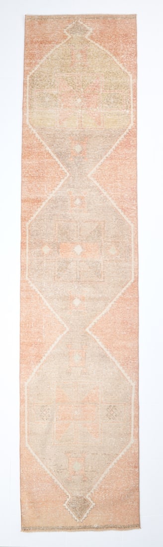 3' x 12' Vintage Turkish Runner Rug - 18667 (1 of 17)