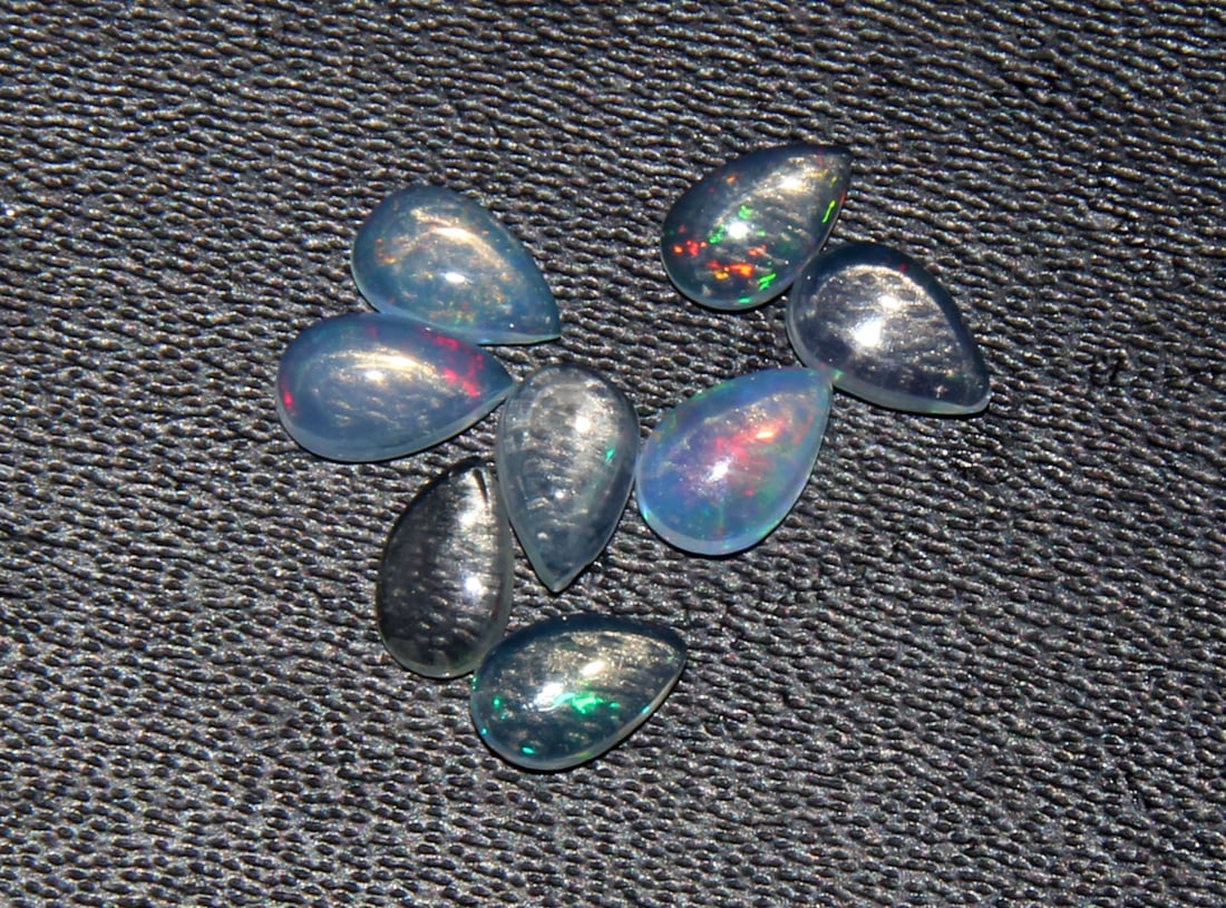 Stunning " Fire Ethiopian Opal " 1.08 Cts Natural Ethiopian Opal Pair (1 of 2)