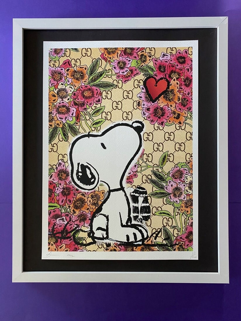 DEATH NYC Signed LARGE Print 16x20in w COA + Snoopy Graffiti Pop Art Gucci X/100 (1 of 6)