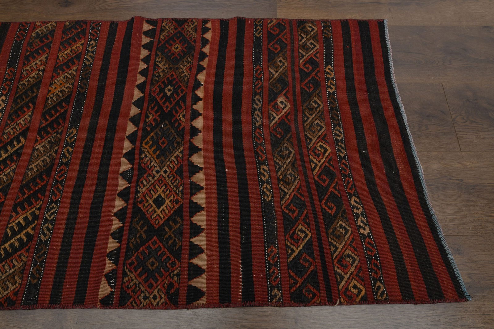 Turkish Kilim Handmade Wool Cotton Rug 1970s (1 of 9)