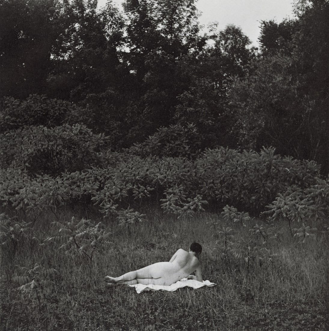 HARRY CALLAHAN - Eleanor, Port Huron, 1954: Artist: Harry Callahan Title: Eleanor, Port Huron, 1954 Medium: Photo Litho, 1980, USA Dimensions: 7.4x7.45" Description: Heat Wax Mounted on 11x14" Conservation Board Artist Bio: Harry Morey Callahan