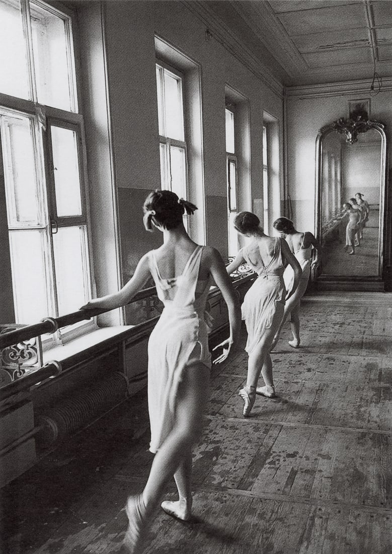 CORNELL CAPA - Bolshoi Ballet School, Moscow, 1958: Artist: Cornell Capa Title: Bolshoi Ballet School, Moscow, 1958 Medium: Photo Litho, 1997, Italy Dimensions: 6.1x8.6" Description: Heat Wax Mounted on 8.5x11" Conservation Board Artist Bio: Cornell Ca