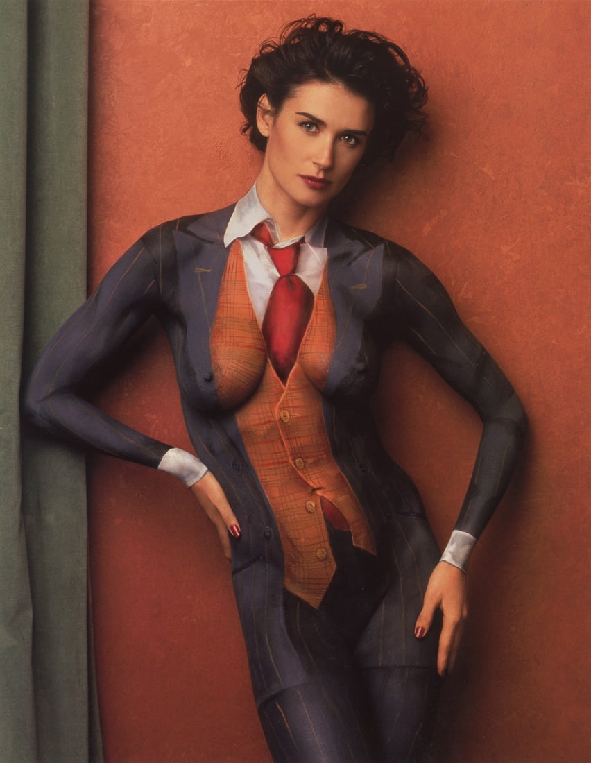 ANNIE LEIBOVITZ - Demi Moore with Painted On Clothes (1 of 1)