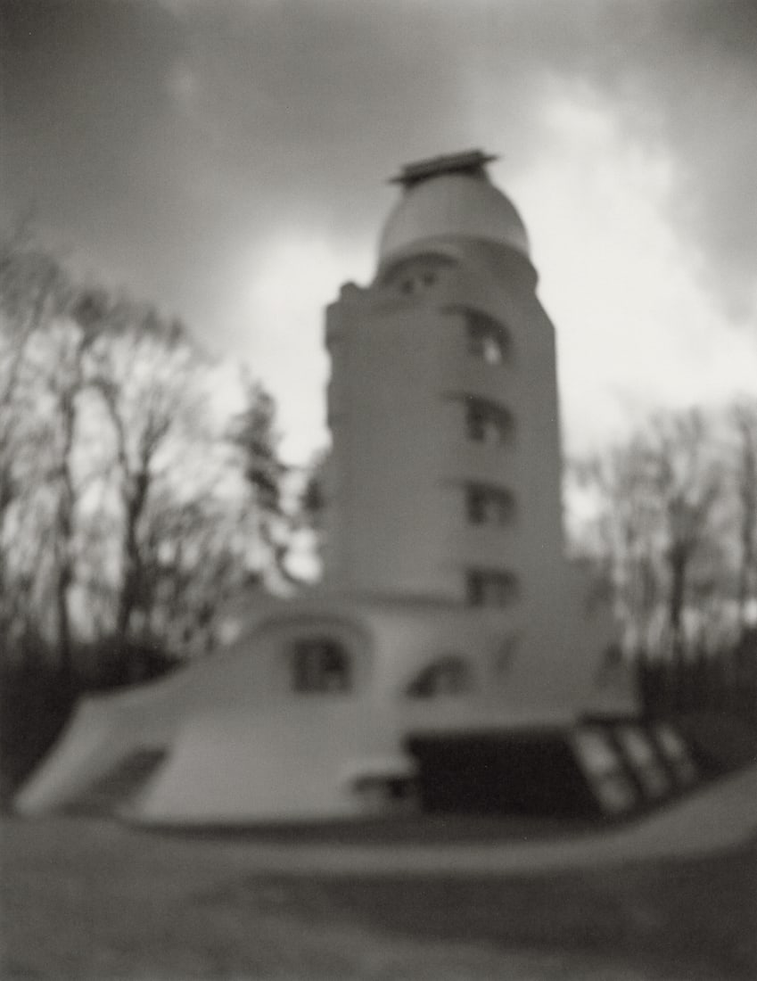HIROSHI SUGIMOTO - Einstein Tower, 2000: Artist: Hiroshi Sugimoto Title: Einstein Tower, 2000 Medium: Photo Litho, 2005, Germany Dimensions: 6.55x8.45" Description: Heat Wax Mounted on 8.5x11" Conservation Board Artist Bio: Hiroshi Sugimoto 
