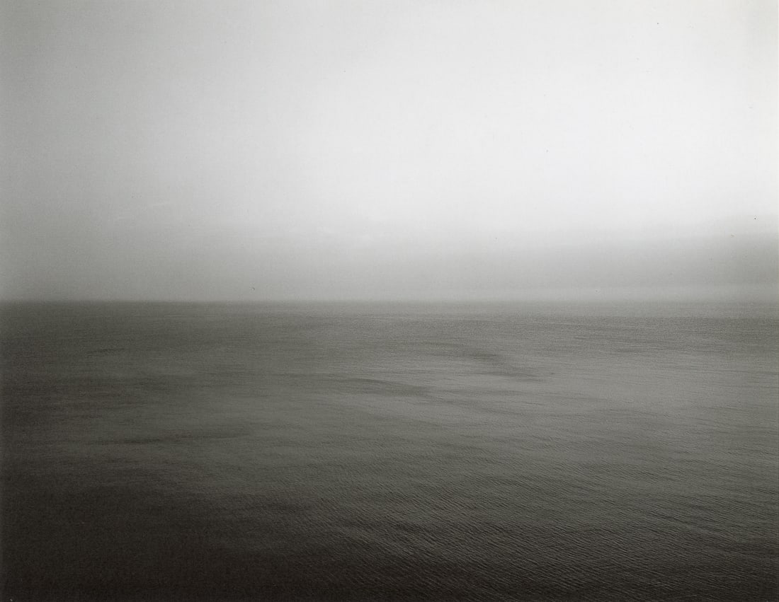 HIROSHI SUGIMOTO - Sea of Japan, Hokkaido, 1986: Artist: Hiroshi Sugimoto Title: Sea of Japan, Hokkaido, 1986 Medium: Photo Litho, 2005, Germany Dimensions: 9.45x7.3" Description: Heat Wax Mounted on 11x14" Conservation Board Artist Bio: Hiroshi Sug
