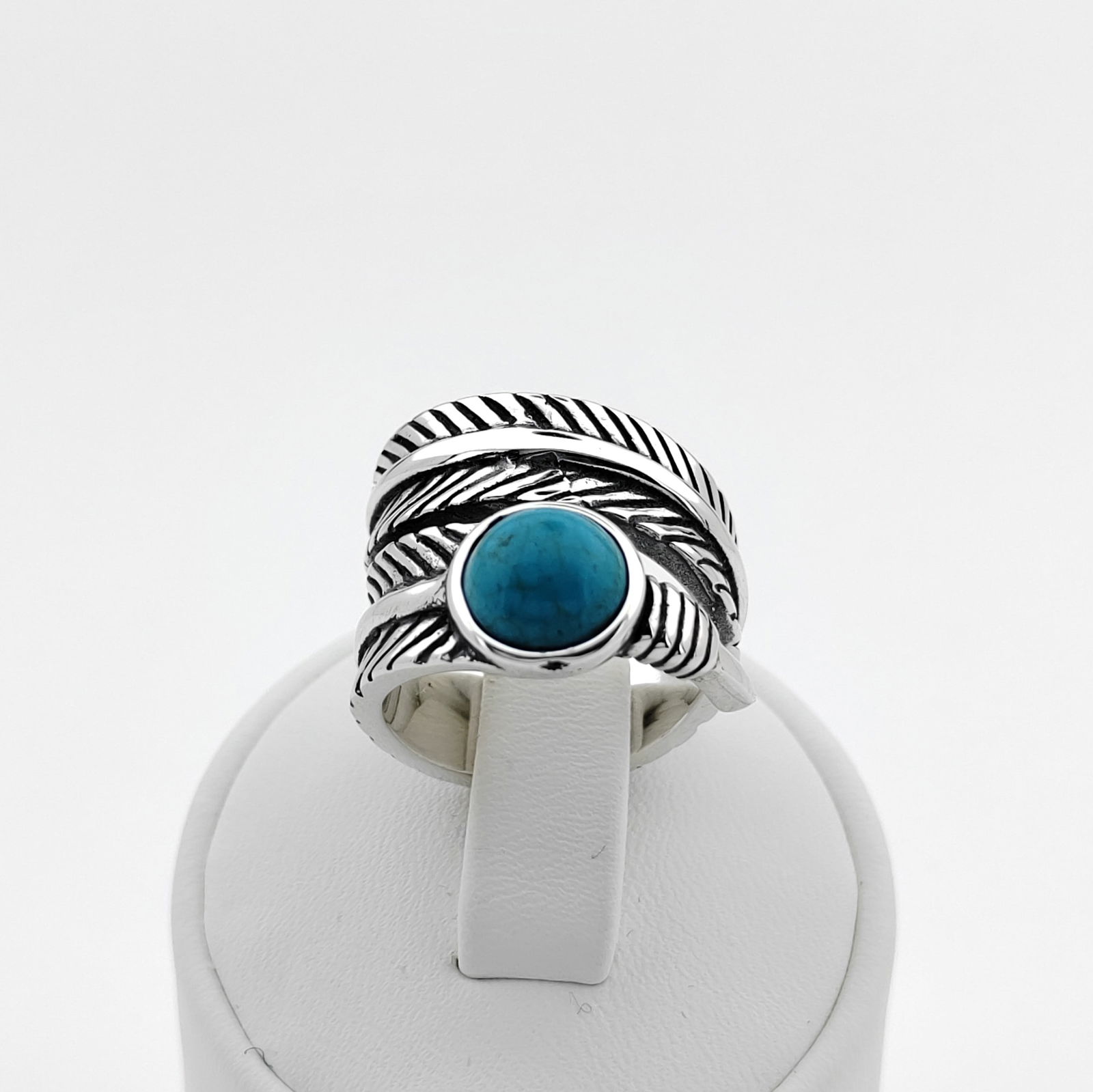 925 Silver Ladies Ring with Turquoise,Women Ring (1 of 7)
