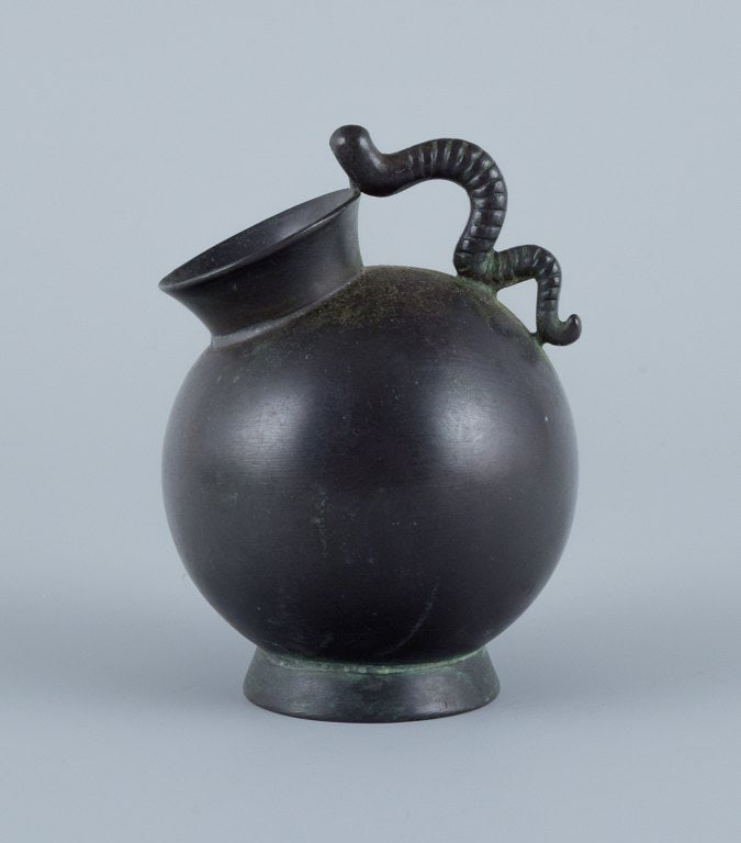 Early Just Andersen, small Art Deco vase in disco metal. (1 of 6)