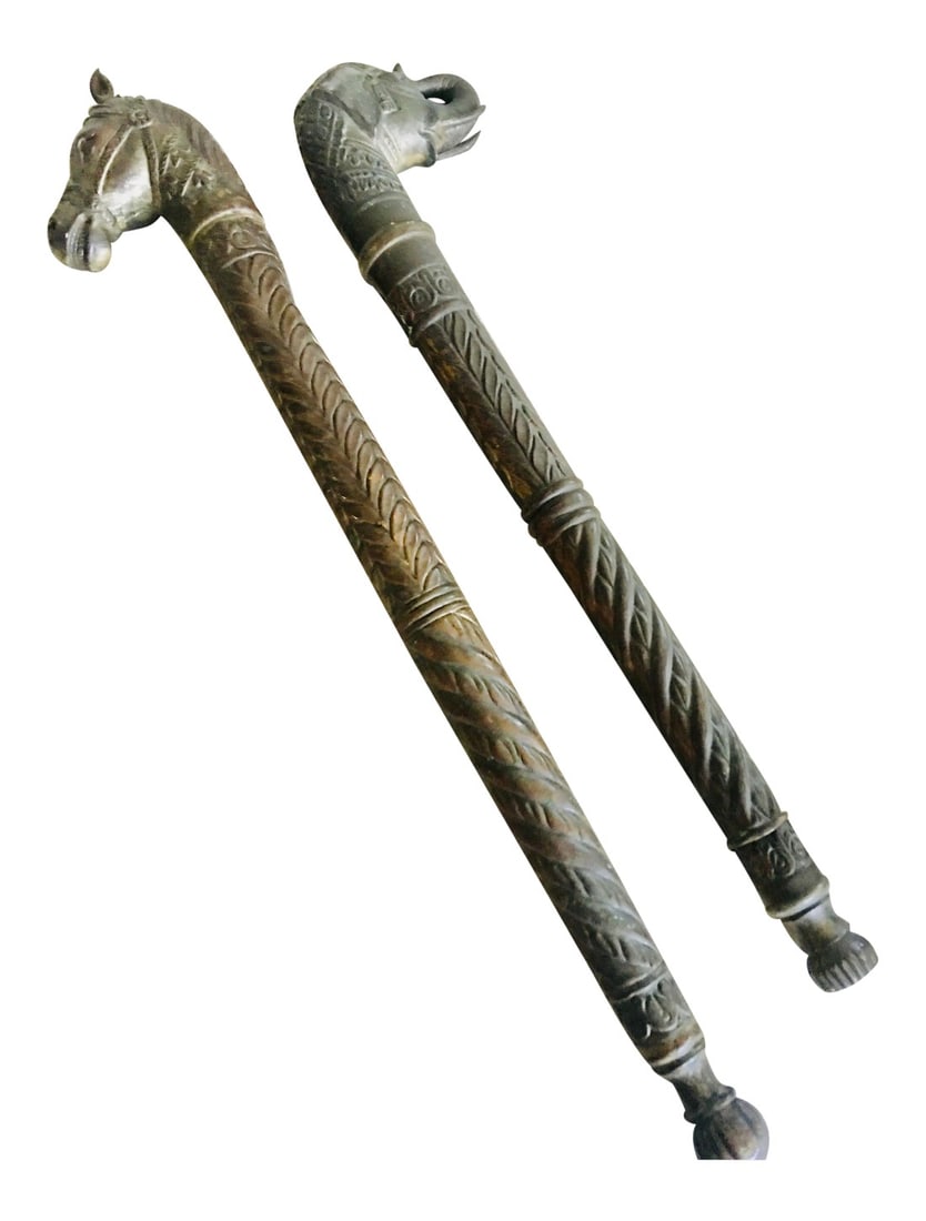 Antique Indian Brass door handles (1 of 9)