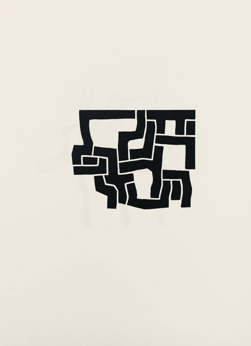 Chillida Lithograph, DM02207, Derriere le miroir 1974 (1 of 1)