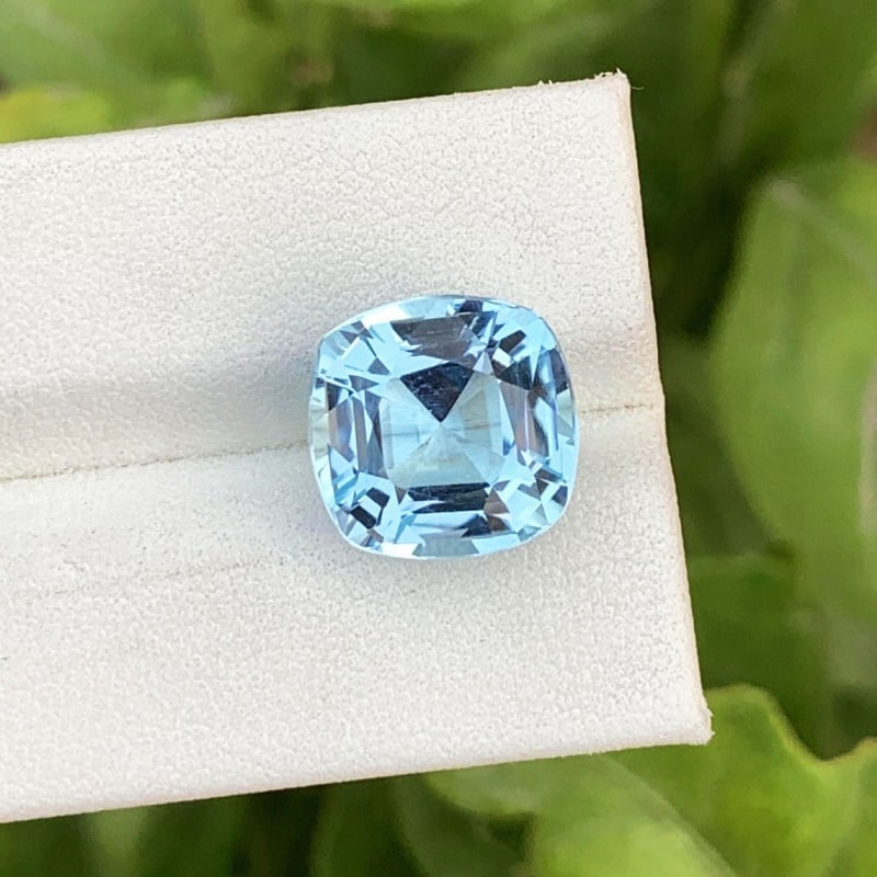 Light Blue Topaz Gemstone, Swiss Blue Topaz Ring Making, Faceted Topaz Loose Gemstone, Flawless (1 of 6)