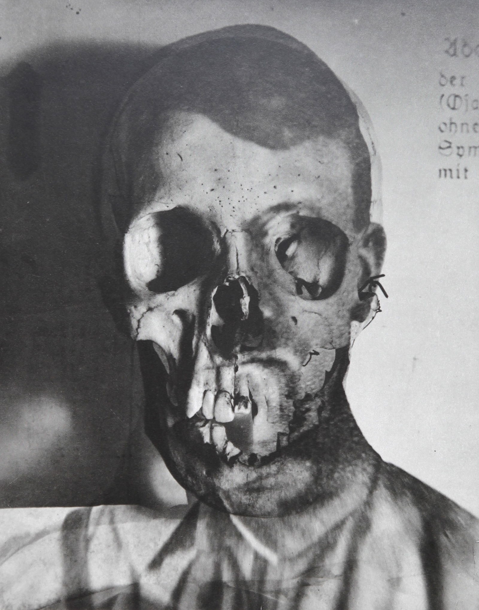 Erwin Blumenfeld - Hitler portrait as skull - AMSTERDAM 1932: Artist: Erwin Blumenfeld Title: Hitler portrait as skull - AMSTERDAM 1932 Date Printed: Printed in 1979 Heavy weight paper Medium: Vintage Photogravure Limited Edition Printer Location: Printed in Ita