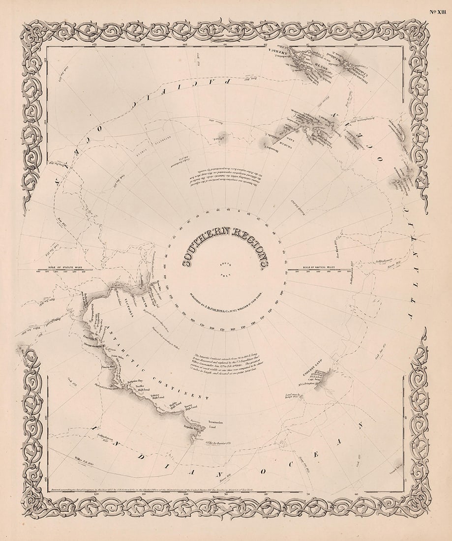 1st edition map of the South Pole, or Antarctica by Colton (1 of 5)