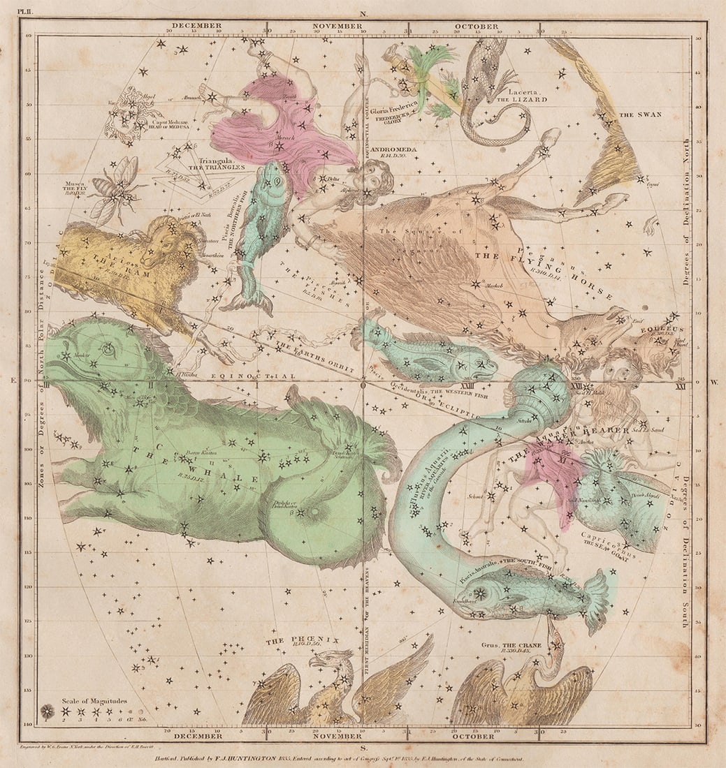 1835 Visible Heavens in Oct., Nov., December, Burritt (1 of 5)