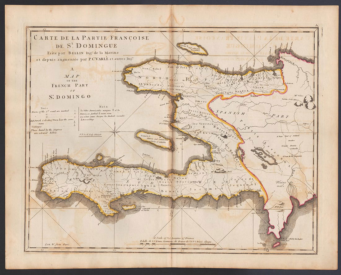 Scarce Carey map of St. Domingo, 1816 (1 of 5)