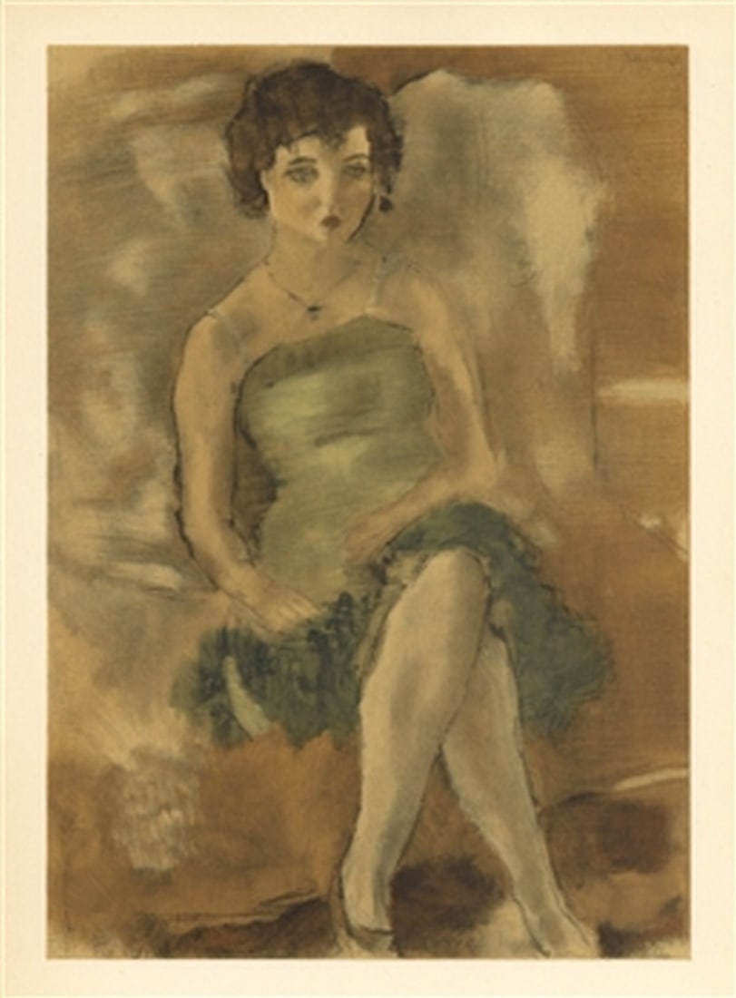 Jules Pascin lithograph "La Dame en vert" (1 of 1)