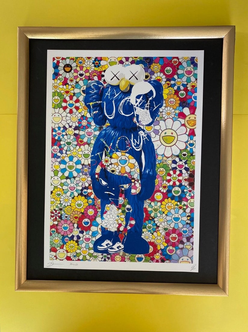 DEATH NYC Hand Signed LARGE Print Framed 16x20in PERSONAGE KAWS MURAKAMI GRAFFITI (1 of 6)