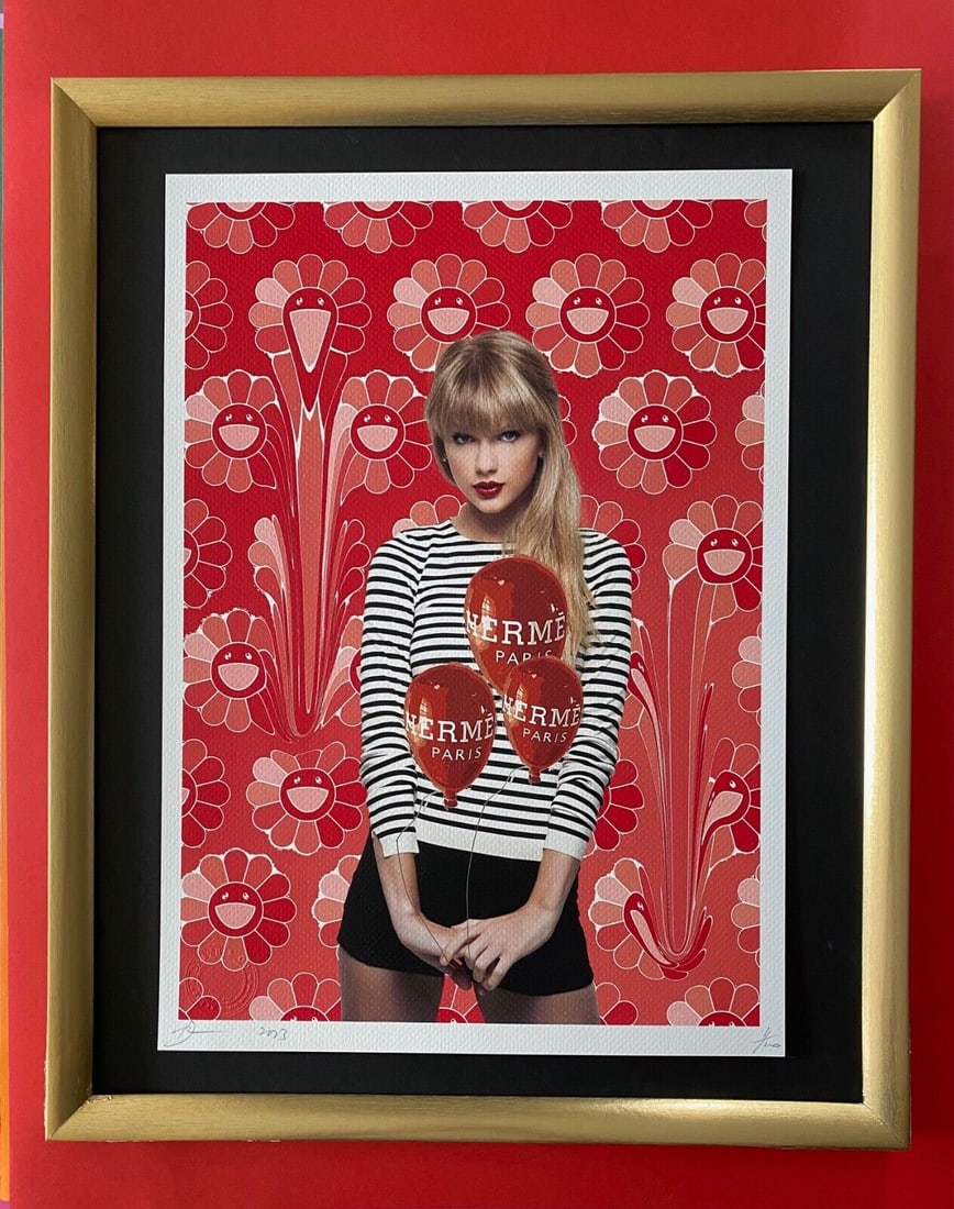 DEATH NYC Signed Large 16x20in Framed TAYLOR SWIFT COA MURAKAMI Graffiti Pop Art (1 of 6)