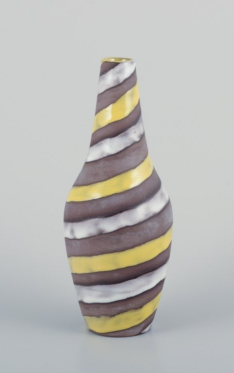 Ingrid Atterberg (1920-2008) for Upsala Ekeby, Sweden. "Spiral" ceramic vase.: Ingrid Atterberg (1920-2008) for Upsala Ekeby, Sweden. "Spiral" ceramic vase. 1960s. Model number 2048. Marked. In perfect condition. Measurements: H 19.5 cm x 7.5 cm. Ingrid Atterberg is recognized a