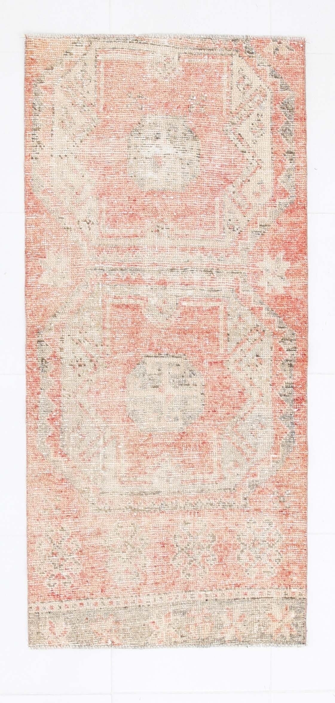 2' x 5' Vintage Turkish Runner Rug - 23301: Title: 2' x 5' Vintage Turkish Runner Rug - 23301 Description: Vintage Turkish Runner Rug Handmade, handwoven with traditional technique. Low pile, soft rug. Rug Condition: Fully cleaned and ready to