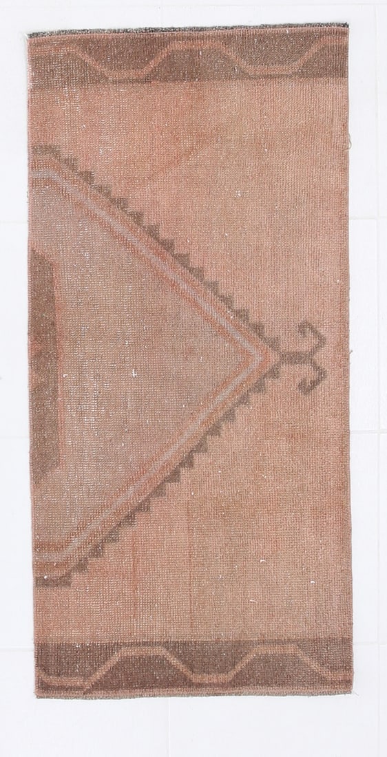 2' x 4' Vintage Turkish Runner Rug - 23086: Title: 2' x 4' Vintage Turkish Runner Rug - 23086 Description: Vintage Turkish Runner Rug Handmade, handwoven with traditional technique. Low pile, soft rug. Rug Condition: Fully cleaned and ready to