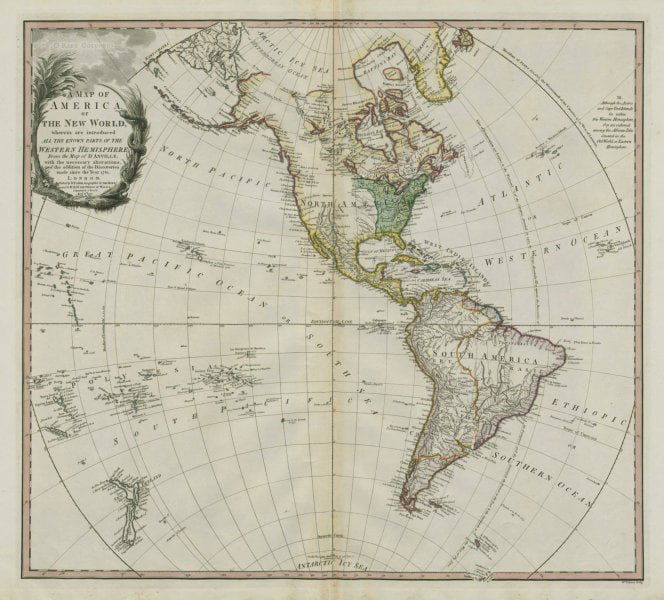 A map of America or the New World… FADEN / PALMER. British N California 1797 (1 of 1)