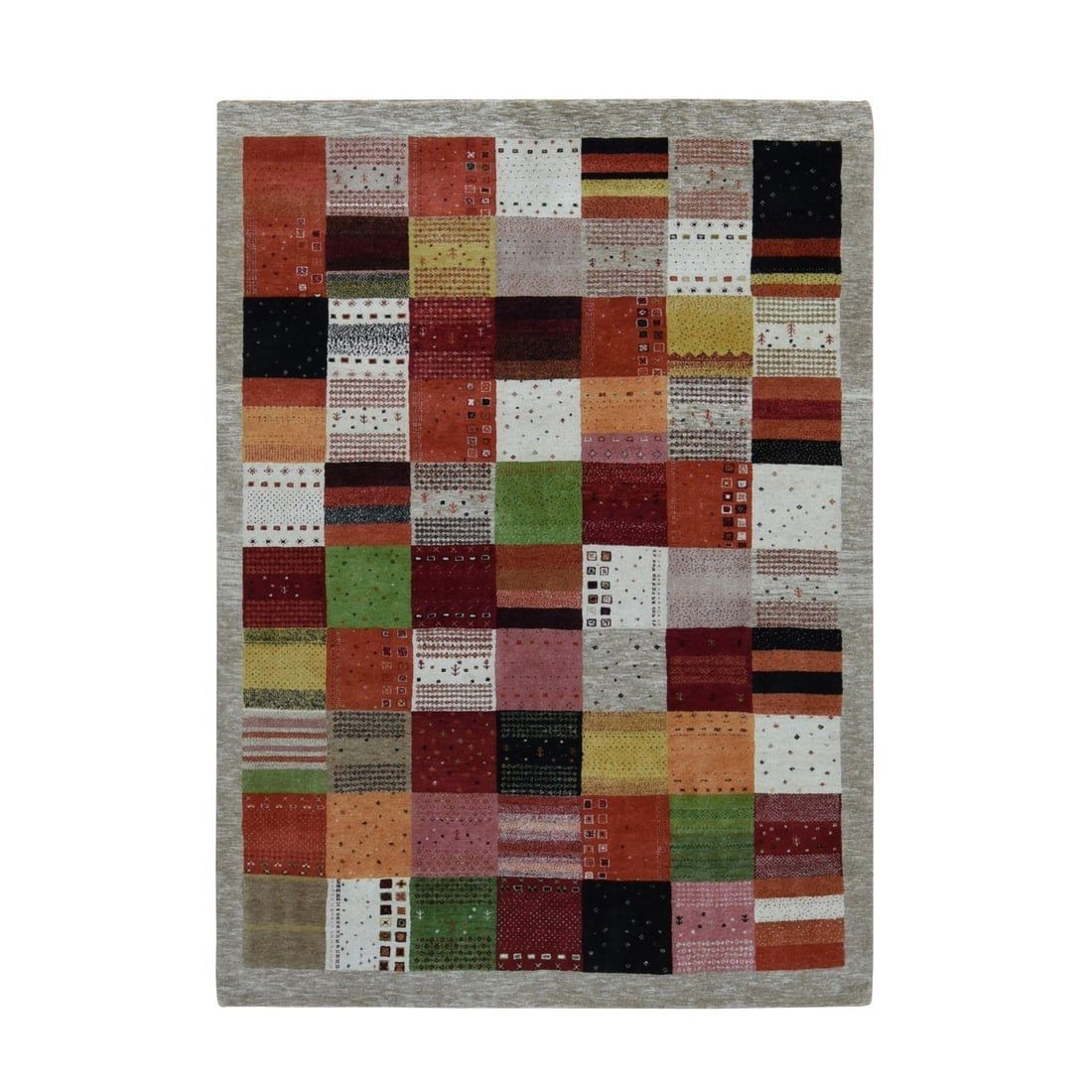 Metal Brown, Persian Wool, Hand Made, Lori Buft Gabbeh Design Rug (1 of 1)