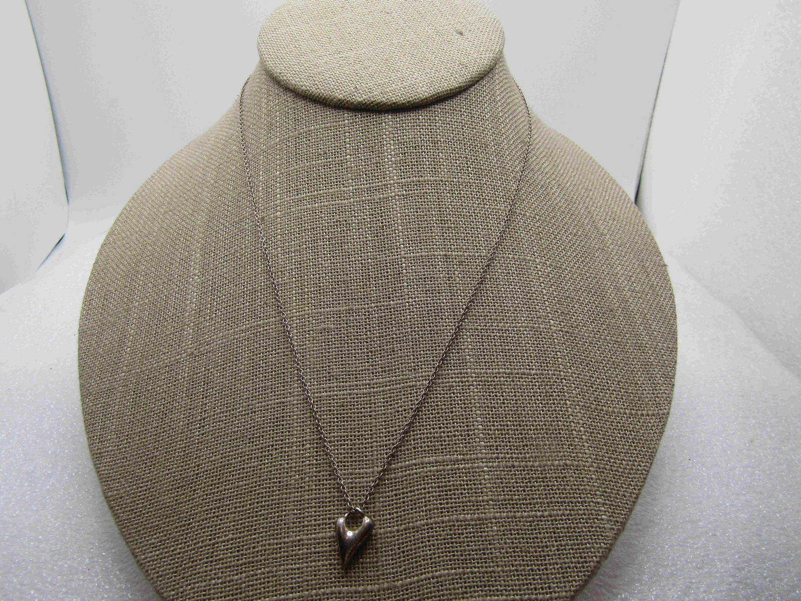 Vintage Sterling Heart Necklace, 18", Robert L. Morris, 1980's-1990's (1 of 6)