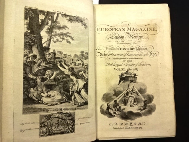 1787 Fine Binding Magazine Tudor Signatures (1 of 7)