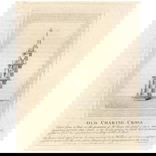 The Old Charing Cross. John Thomas Smith (1791-1800): The Old Charing Cross is one of 95 engravings bound in volume 'Antiquities of London and its Environs' compiled by John Thomas Smith, also known as Antiquity Smith (1766–1833). 'Antiquities of L