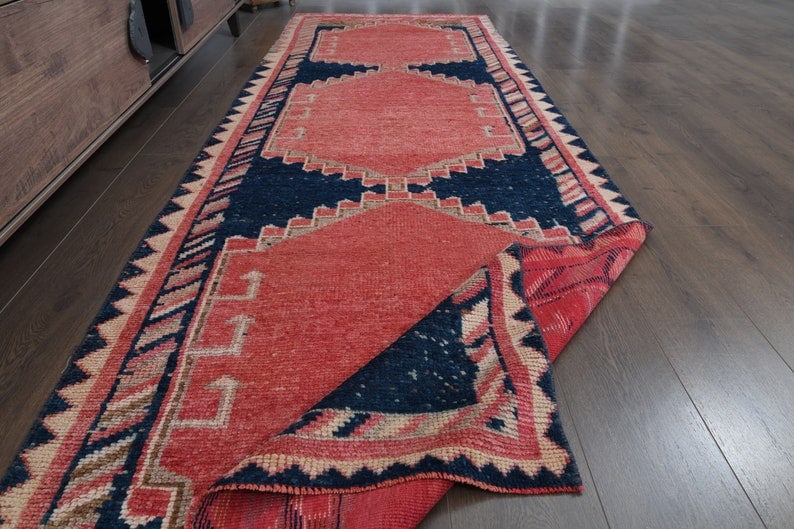 3'6x10'6 ft, Turkish Oushak Handmade Wool Cotton Rug 1970s (1 of 10)
