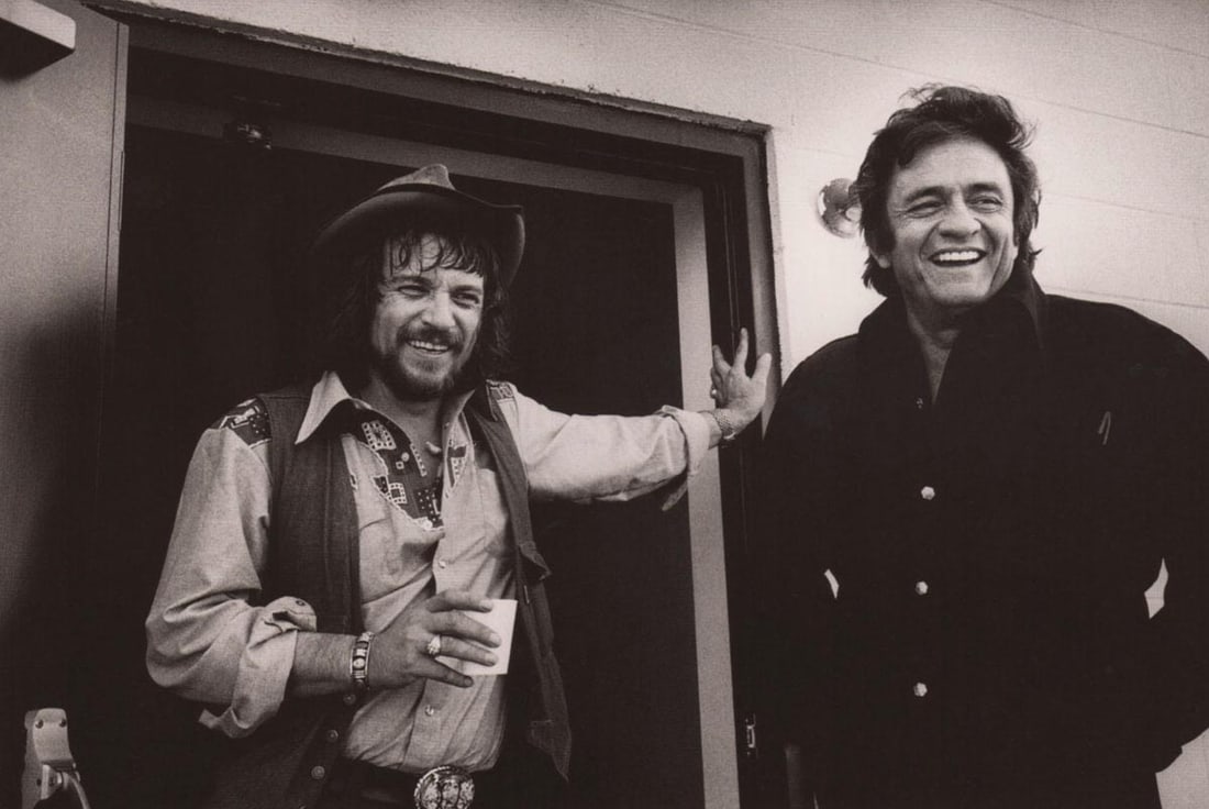 JIM MARSHALL - Johnny Cash and Waylon Jennings c. 1974 (1 of 1)