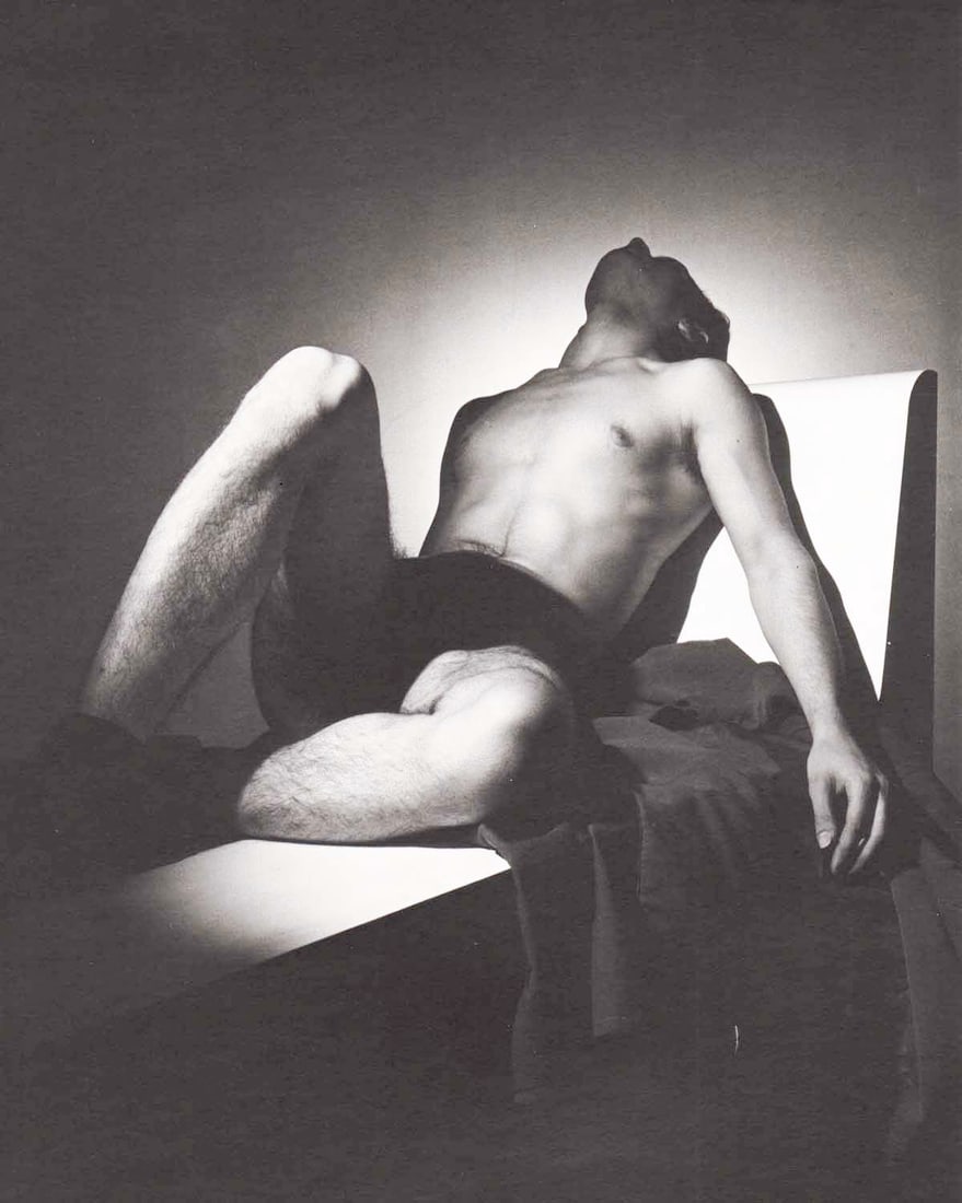 GEORGE PLATT LYNES - Male Figure, 1944: Artist: GEORGE PLATT LYNES Print Title: Male Figure, 1944 Medium: Duotone Photoengraving Printing Date: 1990’s Printed in Germany Image Size: approx. 11 x 9” George Platt Lynes (1907-1955)