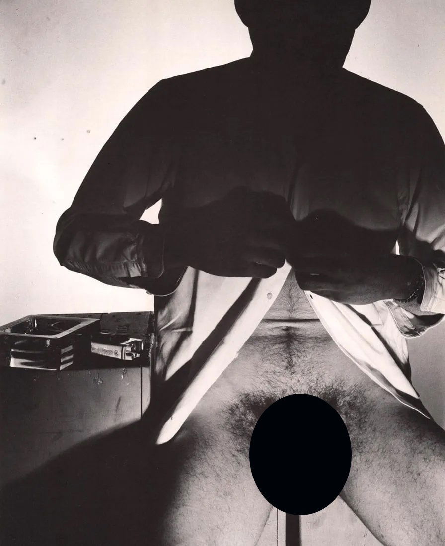 GEORGE PLATT LYNES - Man buttoning Shirt, 1955 (1 of 2)