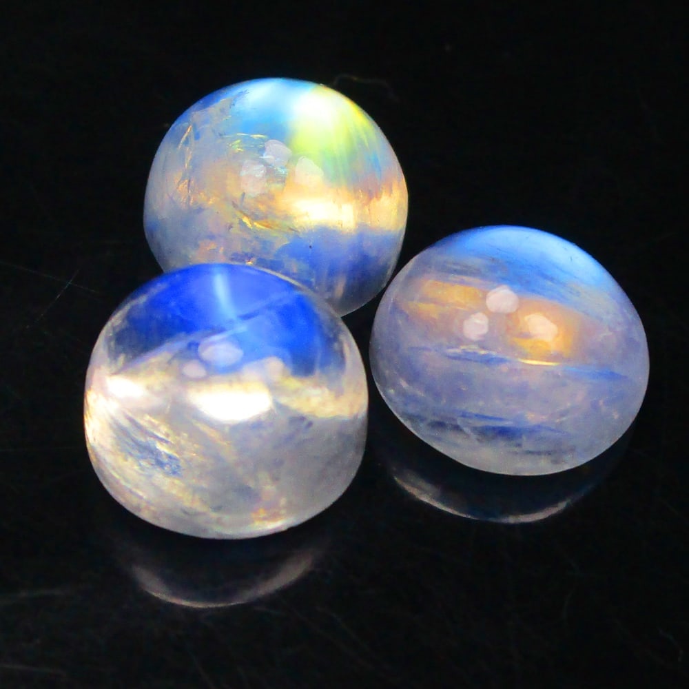 7.50 Ctw Natural Blue Moonstone Round Set (1 of 3)