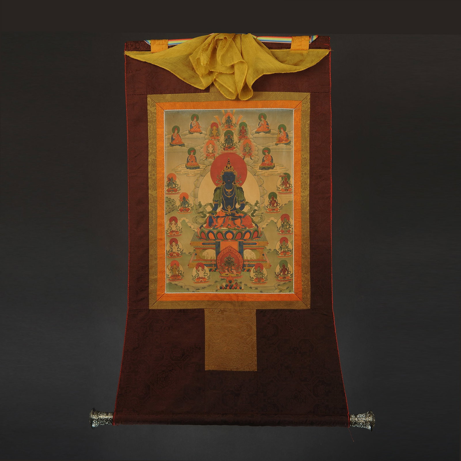 Tibetan silk thangka painting (1 of 10)